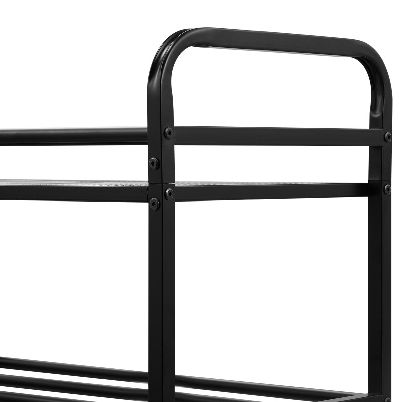 Filamenttihylly hiiliteräsrunko kolmiokerroksinen kaksirivinen siirrettävä pyörillä jarruilla