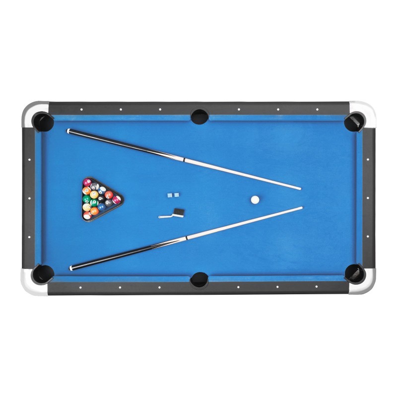 Biljardipöytä 213 cm MDF-runko PVC-viimeistely säädettävät jalat pelisetti mukana