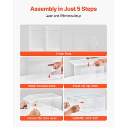 Kengänlaatikot läpinäkyvät muoviset pinottavat 12 kpl magneettiovella