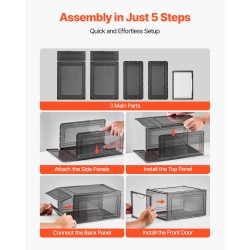 Pinottavat läpinäkyvät kenkälaatikot PP/PET-muovia 9 kpl sopii kengille US-koko 13 asti