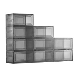 Pinottavat läpinäkyvät kenkälaatikot PP/PET-muovia 9 kpl sopii kengille US-koko 13 asti