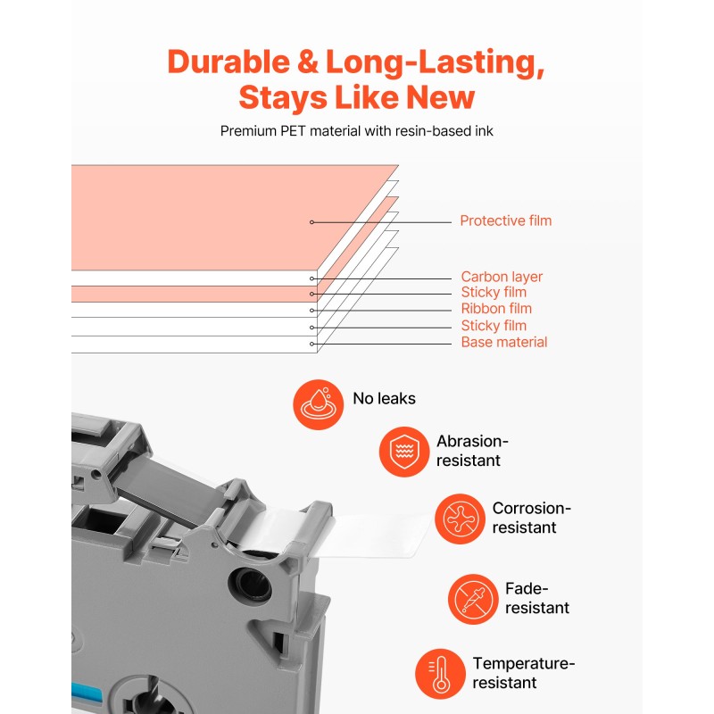 Tarranauhapakkaus 12 mm PET 6 kpl värillisiä yhteensopiva Brother P-Touch tulostimille