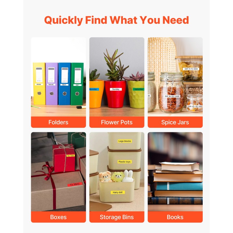 Tarranauha muovietiketti 12 mm 4 kpl valkoinen musta teksti