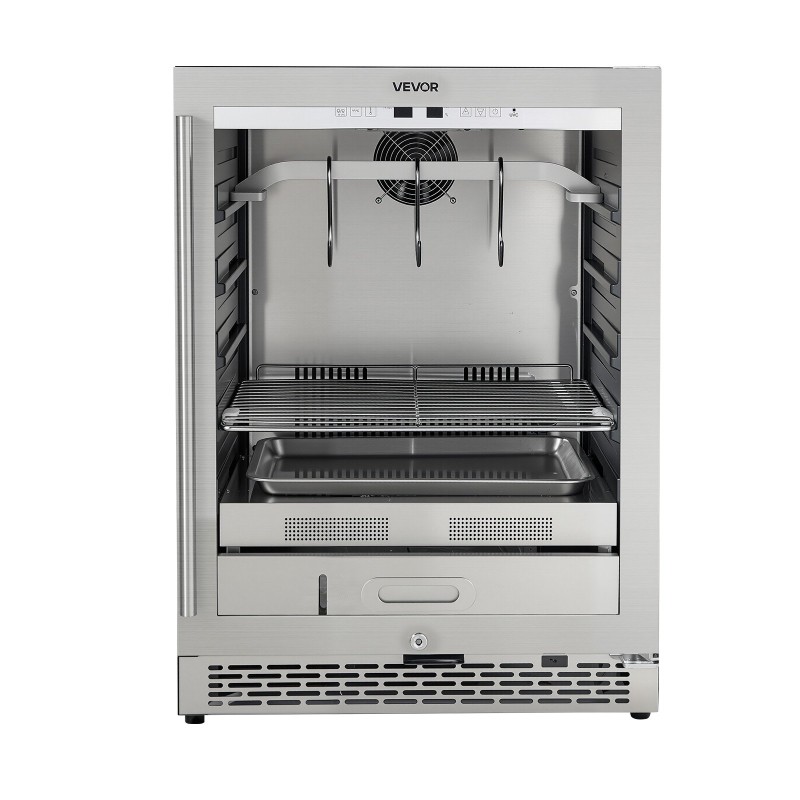 Kuiva-ikäännytyskaappi lihalle 45 kg kapasiteetti 304 ruostumaton teräs lämpö ja kosteusohjaus