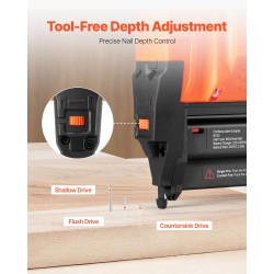 Akkukäyttöinen 18 GA viimeistelynaulain 20V 2.0Ah akulla 15–55 mm nauloille