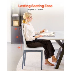 Ruokapöydän sivutuolit 4 tuolia valkoinen keinonahka metallirunko