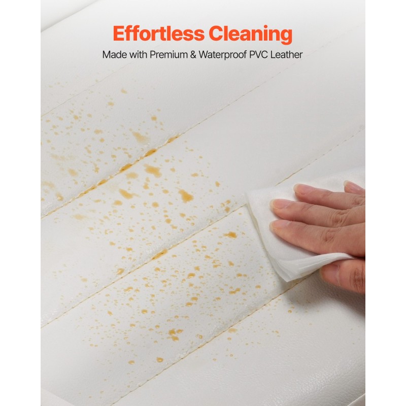 Ruokapöydän sivutuolit 4 tuolia valkoinen keinonahka metallirunko