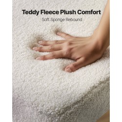 Ruokapöydän tuolisetti neljän tuolin valkoinen teddykangas mustat metallijalat