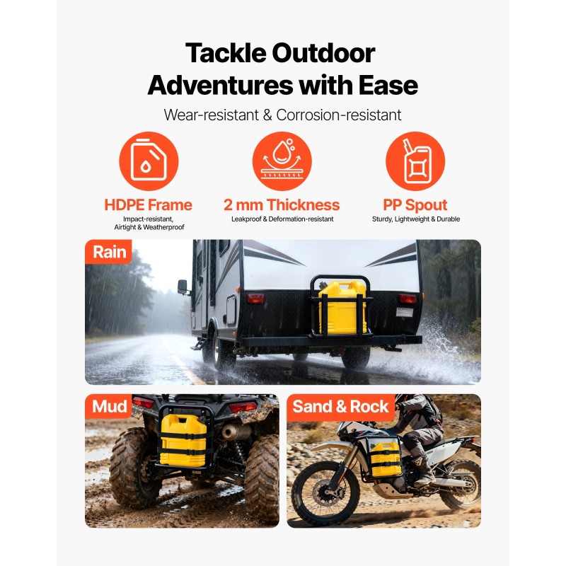 Polttoainesäiliö 19 l keltainen muovinen vuototiivis kannettava ajoneuvoille