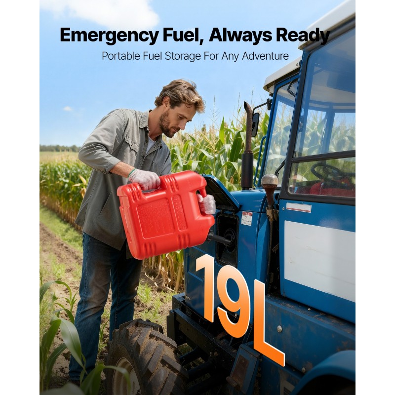 Polttoainesäiliöt 4 kpl litteät HDPE ja PP muovi 19 l autoihin