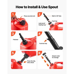 Polttoainekanisteri litteä 19 l HDPE- ja PP-muovia autoille ja ATV- ja UTV-ajoneuvoille