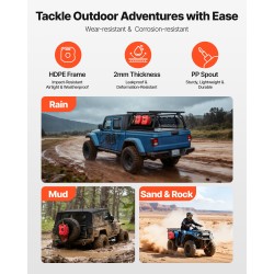 Polttoainekanisteri 5 l litteä muovinen kaksoisventtiilillä lukittavalla kiinnikkeellä ajoneuvoille