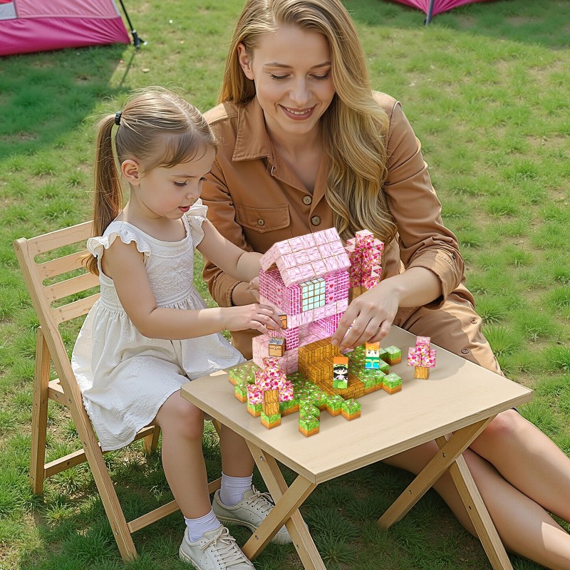 Magneettipalikkasetti sata osaa kaksikymmentä millimetriä kokoiset kuutiot kangaspussilla sopii yli kolmivuotiaille