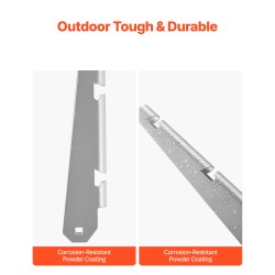 Aidan jatkovarret galvanoitua terästä 310 mm 10 kpl puu- ja betonipylväisiin