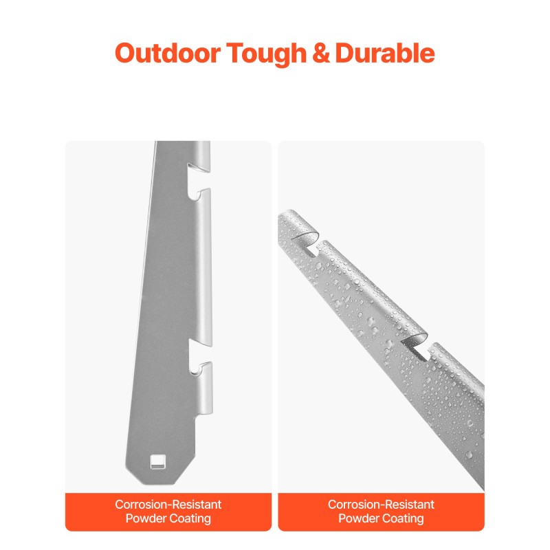 Aidan jatkovarret galvanoitua terästä 310 mm 10 kpl puu- ja betonipylväisiin