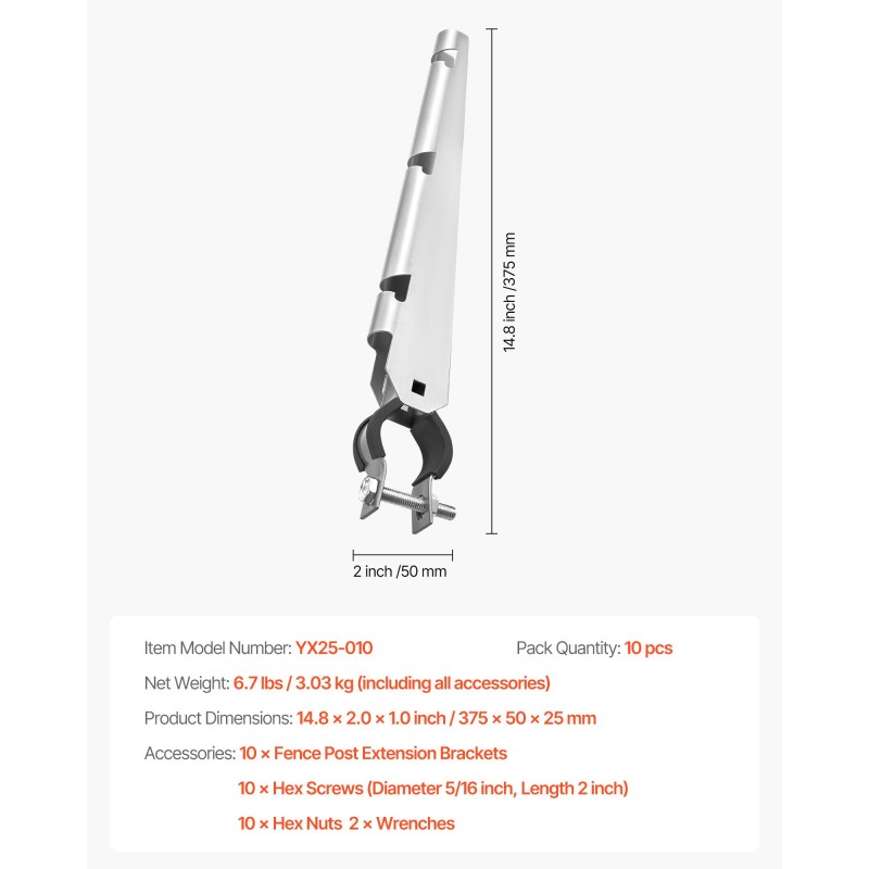 Aitapylvään jatkopalat jauhemaalattua terästä korkeus 375 mm 10 kpl ketjuaitaan