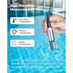 Liuenneen hapen mittari kannettava vesitiivis neljän metrin elektrodikaapelilla