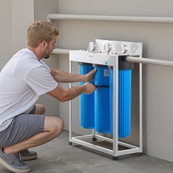 Vaihtosuodatin koko taloon kookospohjainen aktiivihiili KDF 11x51 cm 1 kpl