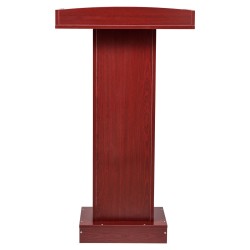 Puhujapöytä lastulevy ruskea korkeus 1040 mm tilava lukutaso alahylly