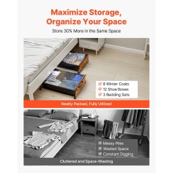 Sängynalussäilytyslaatikot 2 kpl pyörillä läpinäkyvällä kannella 650 x 460 x 180 mm