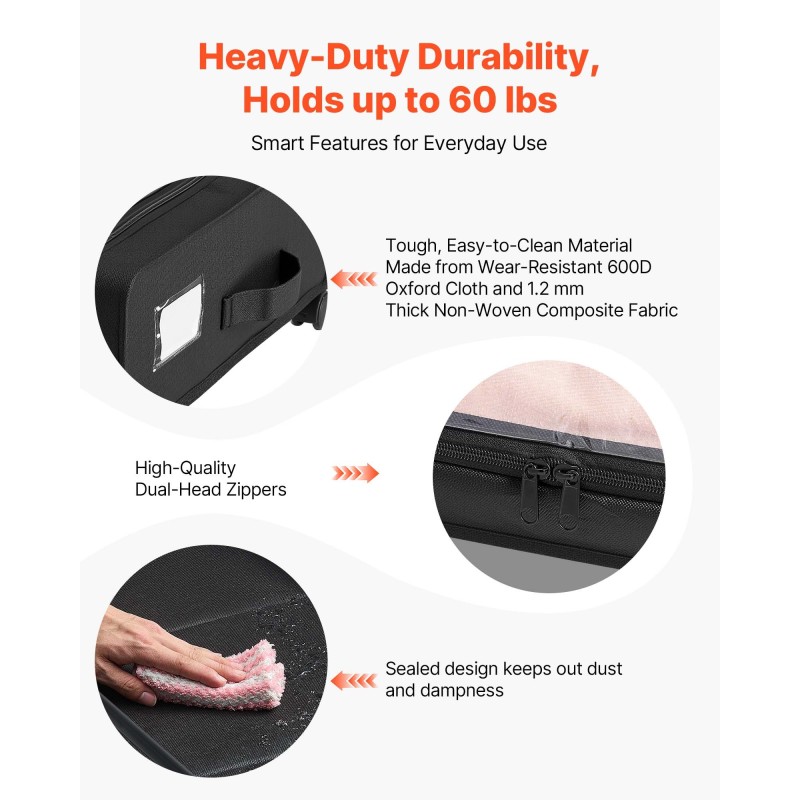 Sängynaluslaatikko matala ulkomitat 770x470x173 mm 2 kpl läpinäkyvä kansi pyörillä