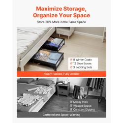 Sängynalussäilytyslaatikko 2 kpl 90,5×39,5×13 cm pyörillä läpinäkyvällä kannella