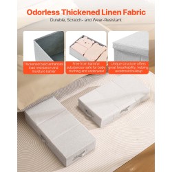 Sängynaluslaatikot 2 kpl 48 l matalaprofiiliset harmaat kannella ja taitettavat