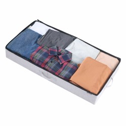 Matalat taitettavat sängynalussäilytyslaatikot 2 kpl 45 l läpinäkyvällä kannella