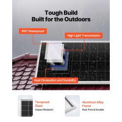 Aurinkosähköpaketti 200W 12V 2 kpl 100W monikideaurinkopaneelia 12.8V 50Ah LiFePO4-akku 800W invertteri