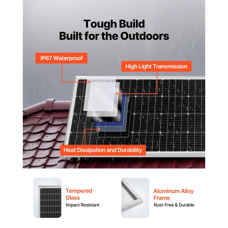 Aurinkosähköpaketti 2400W 48V 12 kpl 200W paneelia 100Ah LiFePO4-akku 48V 5000W hybridi-invertteri