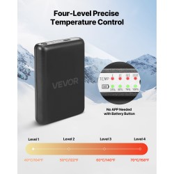 Lämmitettävät sukat sovelluksella säädettävät akku 5000mAh 4 lämmitystasoa koko M