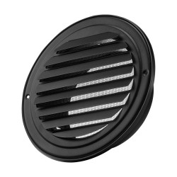 Seinäristikkosuojus pyöreä halkaisijaltaan 145 millimetriä ruostumaton teräs musta kaksi kappaletta