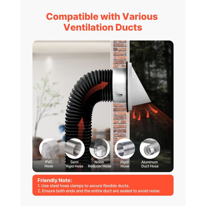 Seinäventtiilin suojus SUS304 ruostumaton teräs neliö 162x162x121 mm 1 kpl