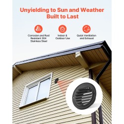 Seinäventtiilin ritiläsuojus ruostumatonta terästä 97 mm musta 2 kpl