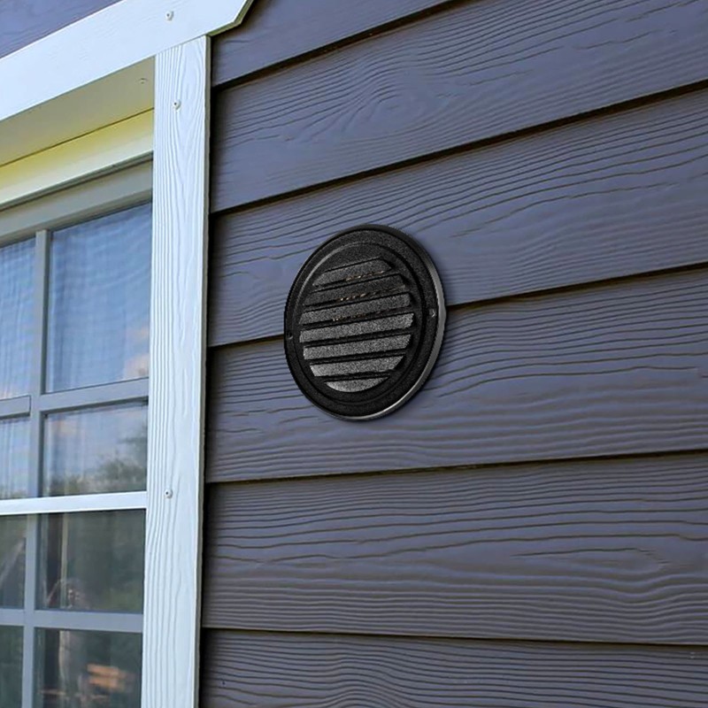 Seinäventtiilin ritiläsuojus ruostumatonta terästä 97 mm musta 2 kpl