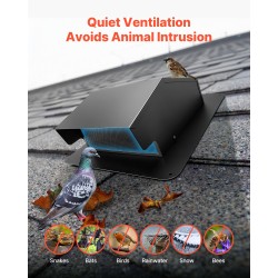 Seinäventtiilikansi SPCC-teräs 198 mm musta suojaverkolla 1 kpl ilmastointiin