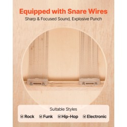 Cajon-laatikko suuri koivupaneeli virvelalangat mahonki poppeli 305 x 305 x 508 mm