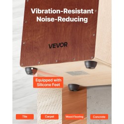 Cajon kompaktikokoinen koivupaneeli mahonki ja haapa virvelijouset kantolaukku