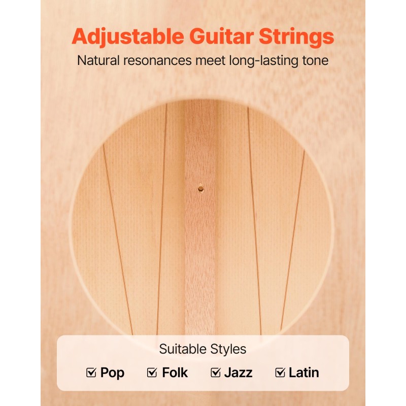 Cajon-rumpu mahonki ja poppeli runko koivukansi sisäiset kitarakielet