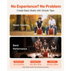 Cajon-rumpu mahonki ja poppeli runko koivukansi sisäiset kitarakielet