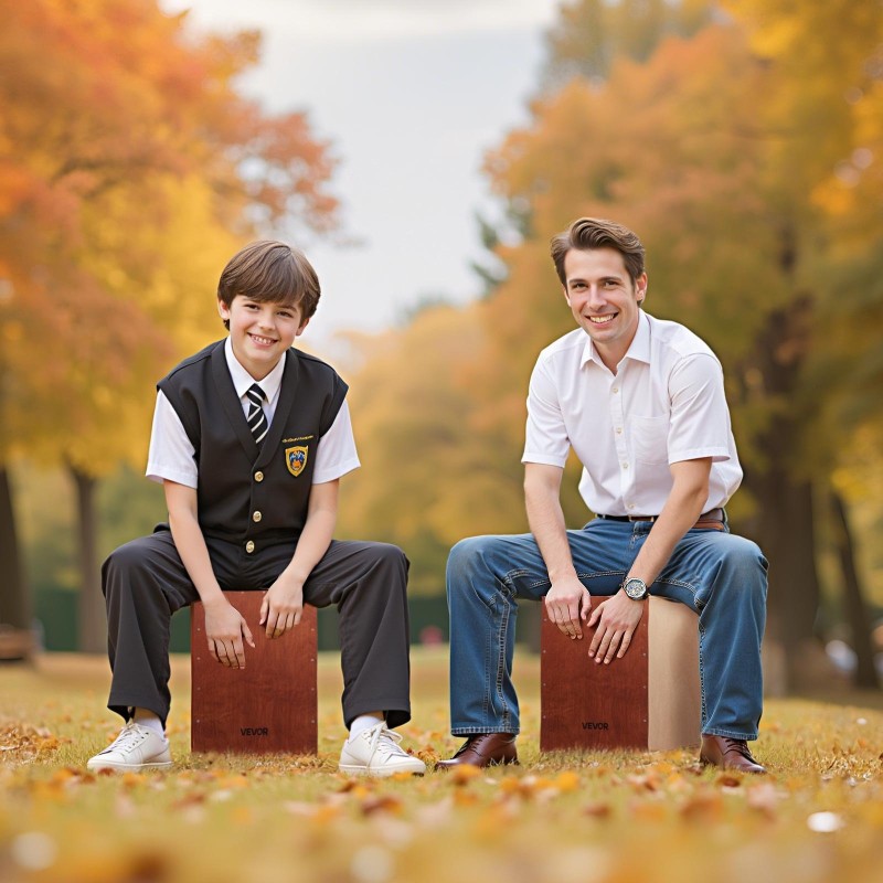 Cajon-rumpu mahonkinen ja haapainen runko koivupaneelilla sisäisillä virvelilangoilla kompakti