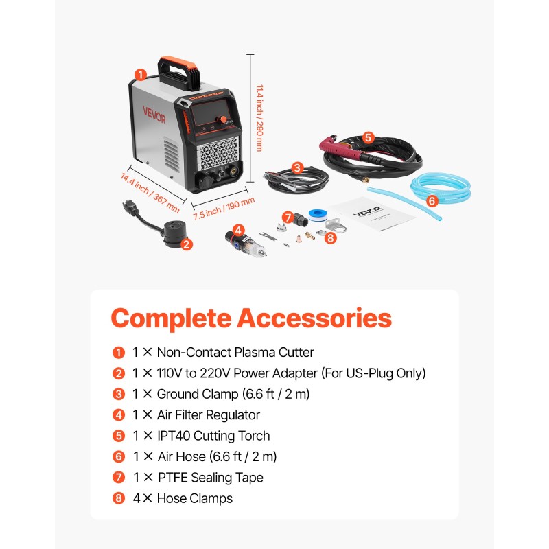 Kosketukseton plasmaleikkuri 65A invertteritekniikka 16 mm puhdas leikkaus digitaalinen näyttö