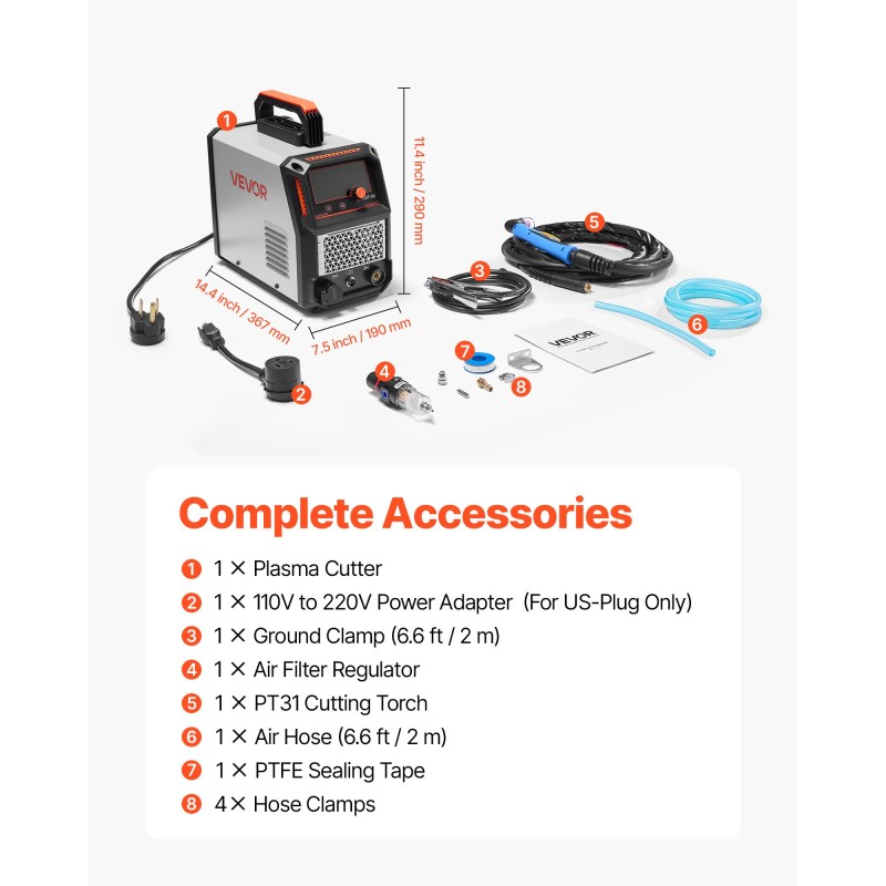 Kosketusplasmaleikkuri 220V 20–50A invertteritekniikka digitaalinen näyttö 2T ja 4T 12–16 mm