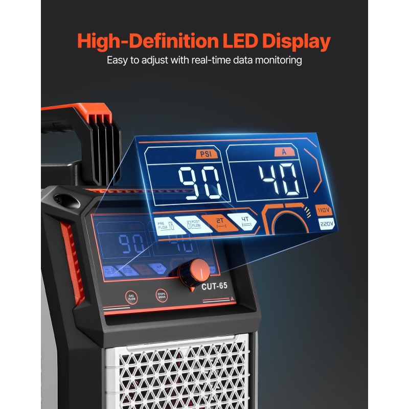 Kosketukseton plasmaleikkuri 65A IGBT-invertteritekniikka 14 mm puhdas leikkaus