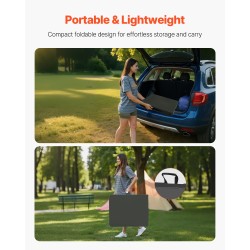 Taitettava suorakulmainen pöytä HDPE-muovi ja hiiliteräs 180×74×74 cm musta