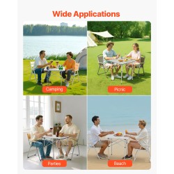 Taitettava alumiiniseos retkipöytä 70 cm 30 kg kantavuus mukana kantolaukku retkeilyyn