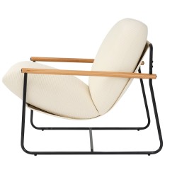 Nojatuoli vakosamettiverhoilu rautarunko täyspuu käsinojat ergonominen puolikalteva selkänoja 88x75x85 cm