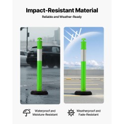 Rajauspylväät 3 kpl 1140 mm muovia liikenteen ja alueiden ohjaukseen