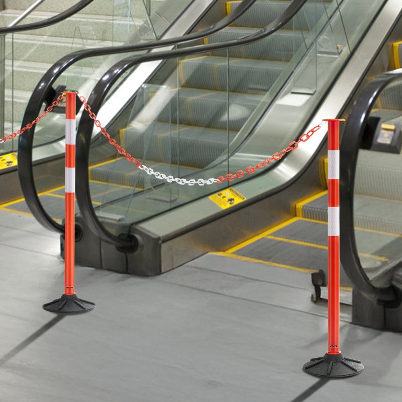 Liikenteen rajauspylväät kumimuovi ja polypropeeni 871 mm 4 kpl painotettu jalusta