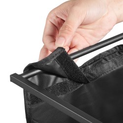 Pyykkilajittelija 2 lokeroa 600D Oxford kangas metallirunko pöytätaso musta